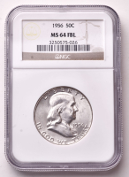 1956 Franklin Silver Half Dollar (NGC MS64 Full Bell Line) at PristineAuction.com