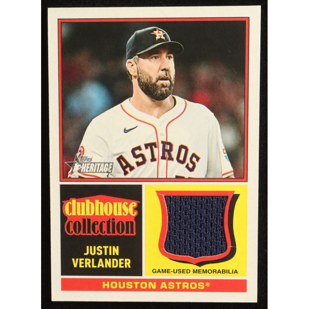 Justin Verlander 2025 Topps Heritage Clubhouse Collection Relics #CCRJV at PristineAuction.com