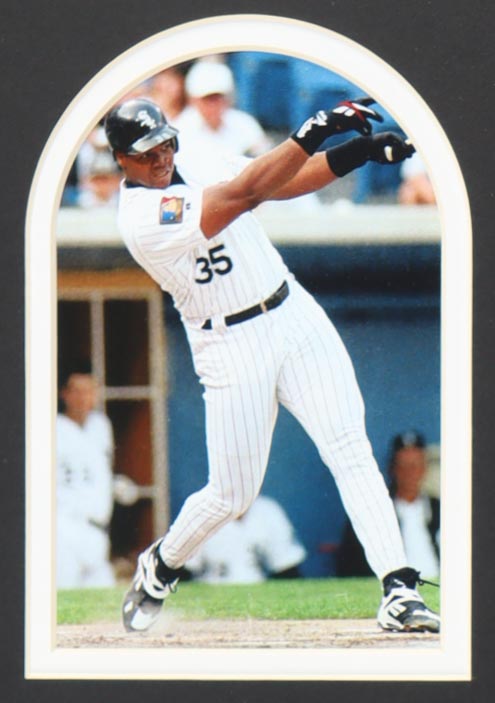 Frank Thomas Signed Custom Framed Jersey Display with Photos (Beckett) at PristineAuction.com Frank Thomas Signed Custom Framed Jersey Display with Photos (Beckett) at PristineAuction.com