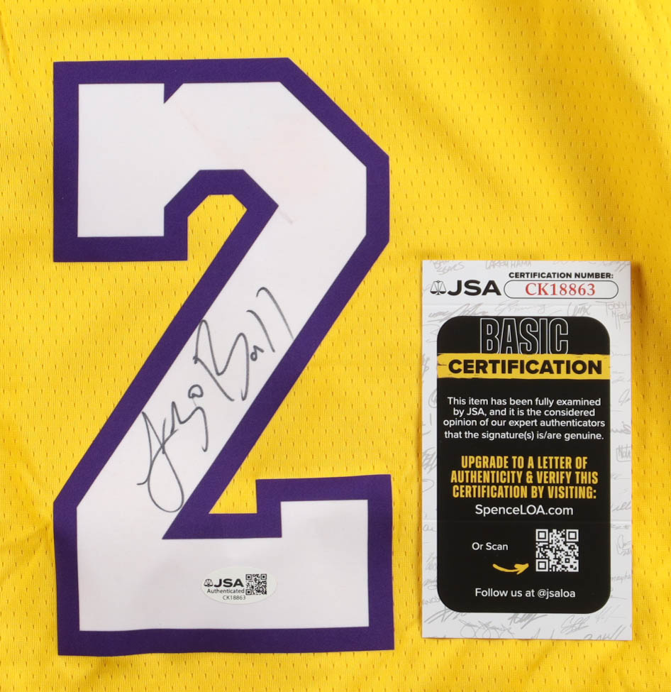 Lonzo Ball Signed Lakers Nike Authentic Jersey (JSA) at PristineAuction.com Lonzo Ball Signed Lakers Nike Authentic Jersey (JSA) at PristineAuction.com