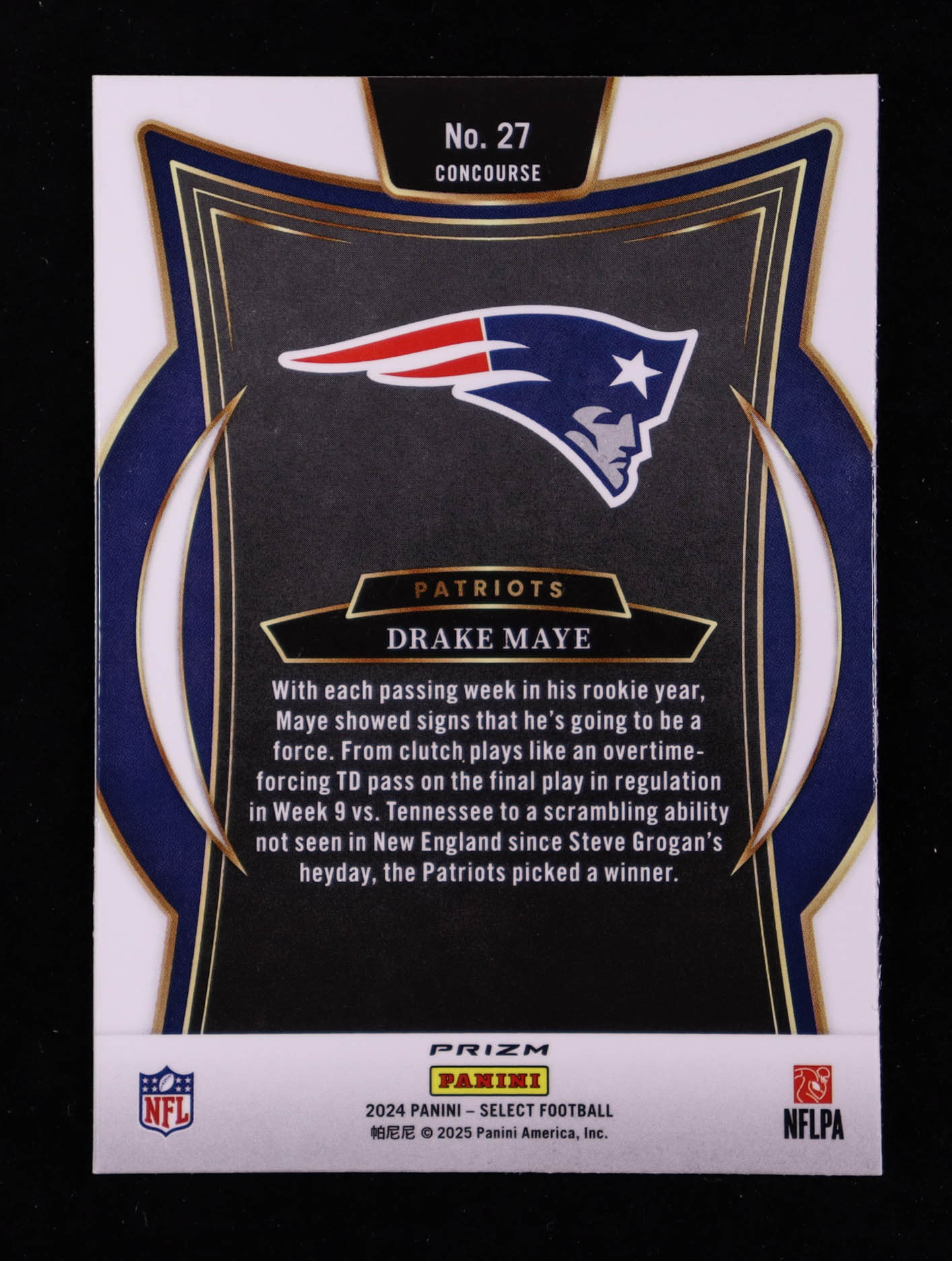 Drake Maye 2024 Select Prizm Green and Yellow Shock #27 RC at PristineAuction.com Drake Maye 2024 Select Prizm Green and Yellow Shock #27 RC at PristineAuction.com