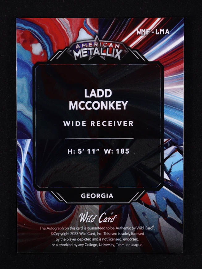 Ladd McConkey 2023 Wild Card American Crystal #WMFLMA #1/1 RC at PristineAuction.com Ladd McConkey 2023 Wild Card American Crystal #WMFLMA #1/1 RC at PristineAuction.com