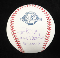 Ron Guidry Signed LE OML Yankees 100th Anniversary Logo Baseball Inscribed "#49 Retired" & "8-23-03" (JSA) at PristineAuction.com