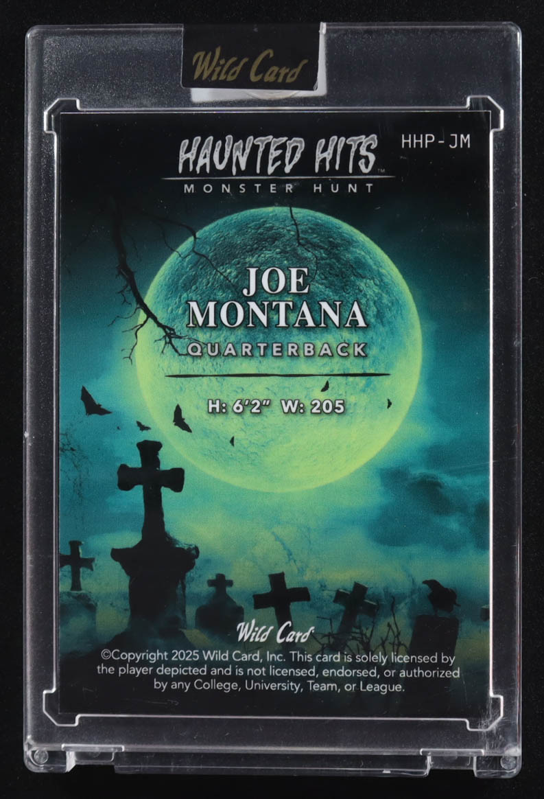 Joe Montana 2025 Wild Card Haunted Hits Monster Hunt Pulsar Orange #HHPJM #1/1 at PristineAuction.com Joe Montana 2025 Wild Card Haunted Hits Monster Hunt Pulsar Orange #HHPJM #1/1 at PristineAuction.com
