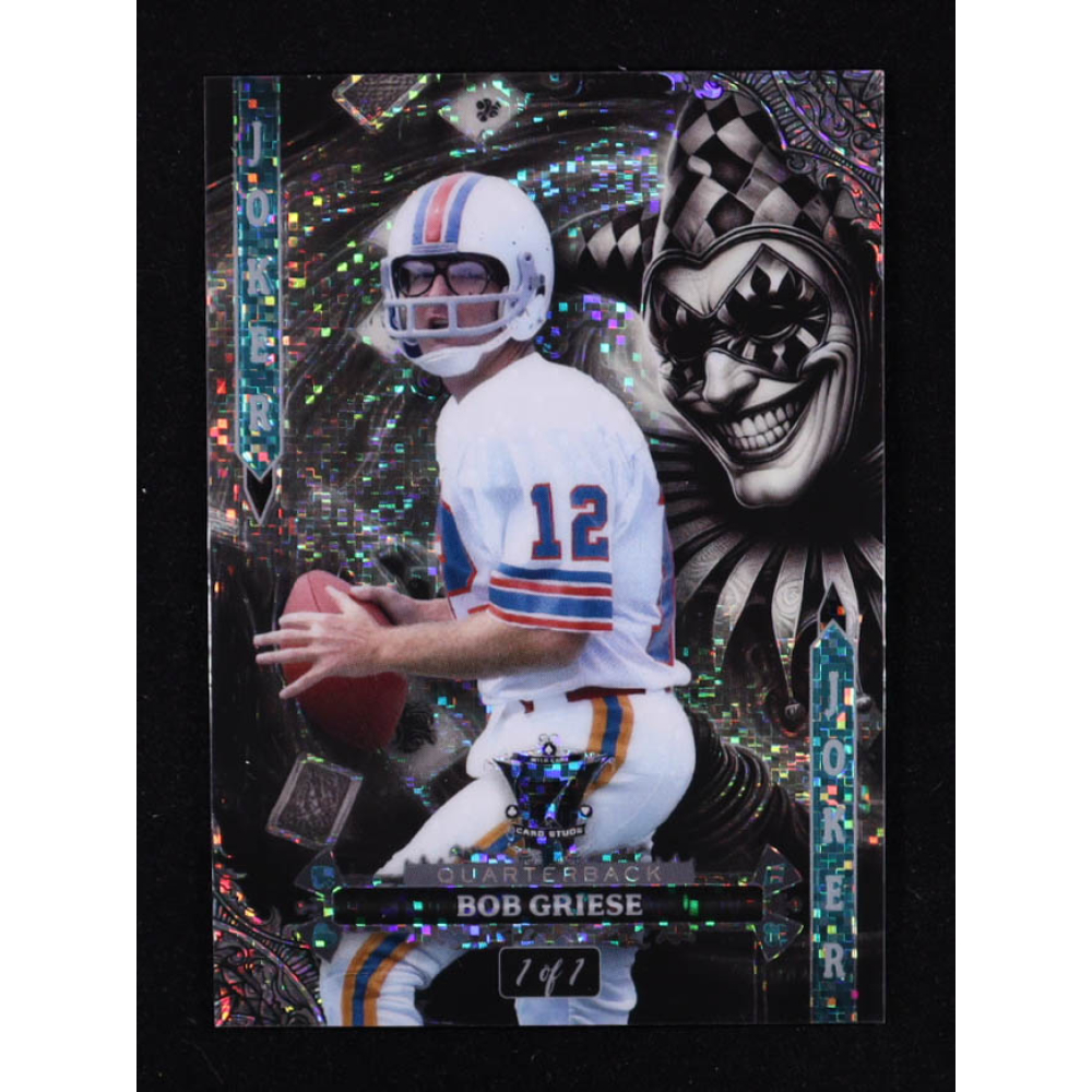 Bob Griese 2024 Wild Card 7 Card Studs Jokers Wild Disco #7JWBG #1/1 at PristineAuction.com