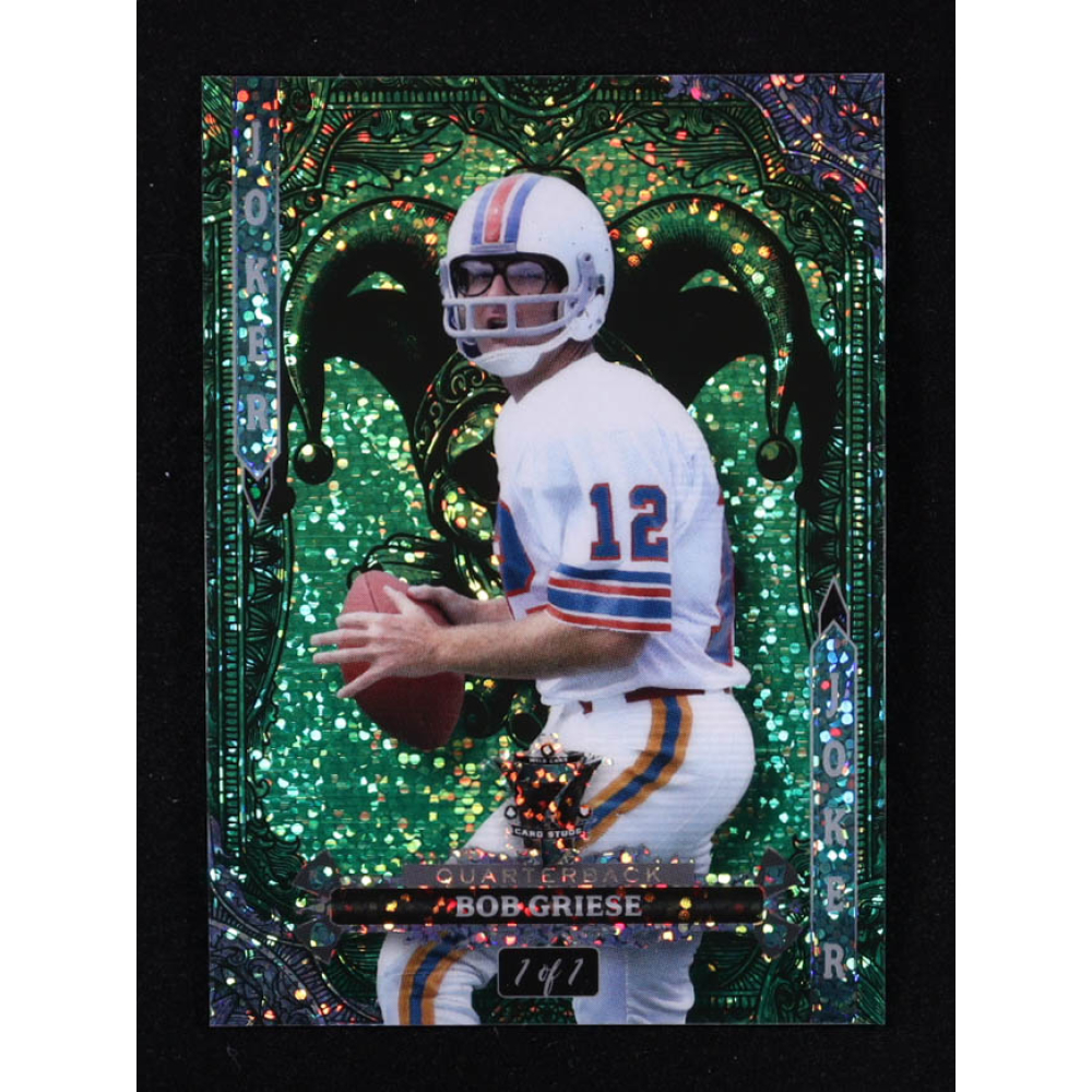 Bob Griese 2024 Wild Card 7 Card Studs Jokers Wild Disco Green #C7CJBG #1/1 at PristineAuction.com
