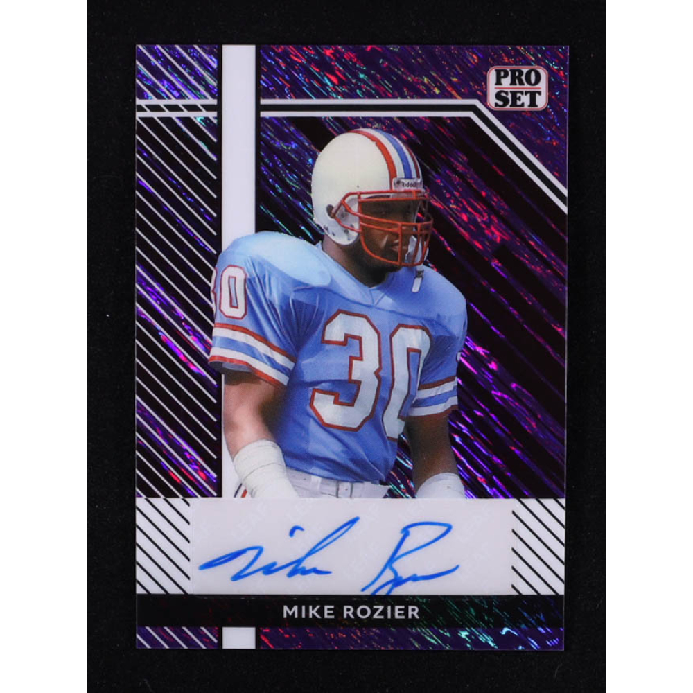 Mike Rozier 2024 Leaf Collective Pro Set Autographs Purple Shimmer #PSAMR3 #4/7 at PristineAuction.com