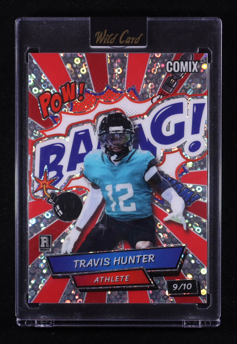 Travis Hunter 2025 Wild Card Comix BAANG! Silver Donut Circles #ACBRB-TH #09/10 RC at PristineAuction.com Travis Hunter 2025 Wild Card Comix BAANG! Silver Donut Circles #ACBRB-TH #09/10 RC at PristineAuction.com
