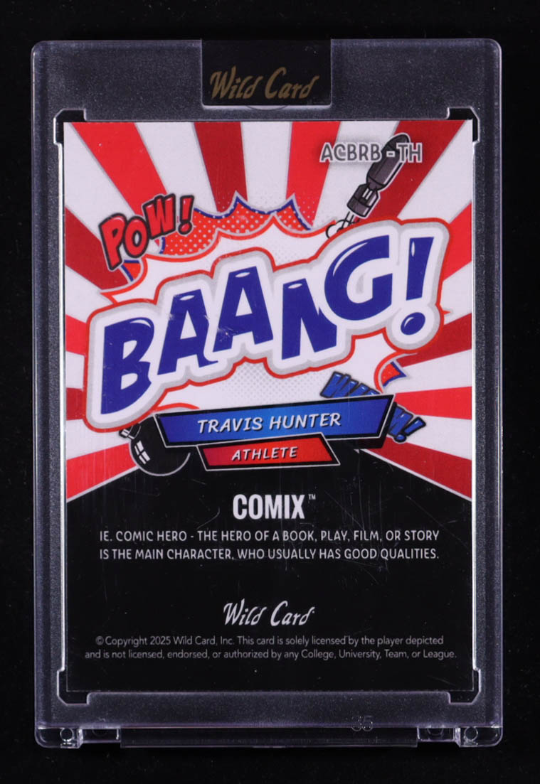 Travis Hunter 2025 Wild Card Comix BAANG! Silver Donut Circles #ACBRB-TH #09/10 RC at PristineAuction.com Travis Hunter 2025 Wild Card Comix BAANG! Silver Donut Circles #ACBRB-TH #09/10 RC at PristineAuction.com