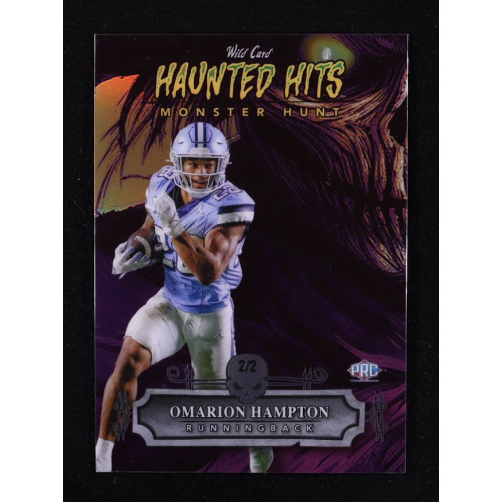 Omarion Hampton 2024 Wild Card Haunted Hits Monster Hunt Orange Holo #HHSOH #2/2 RC at PristineAuction.com