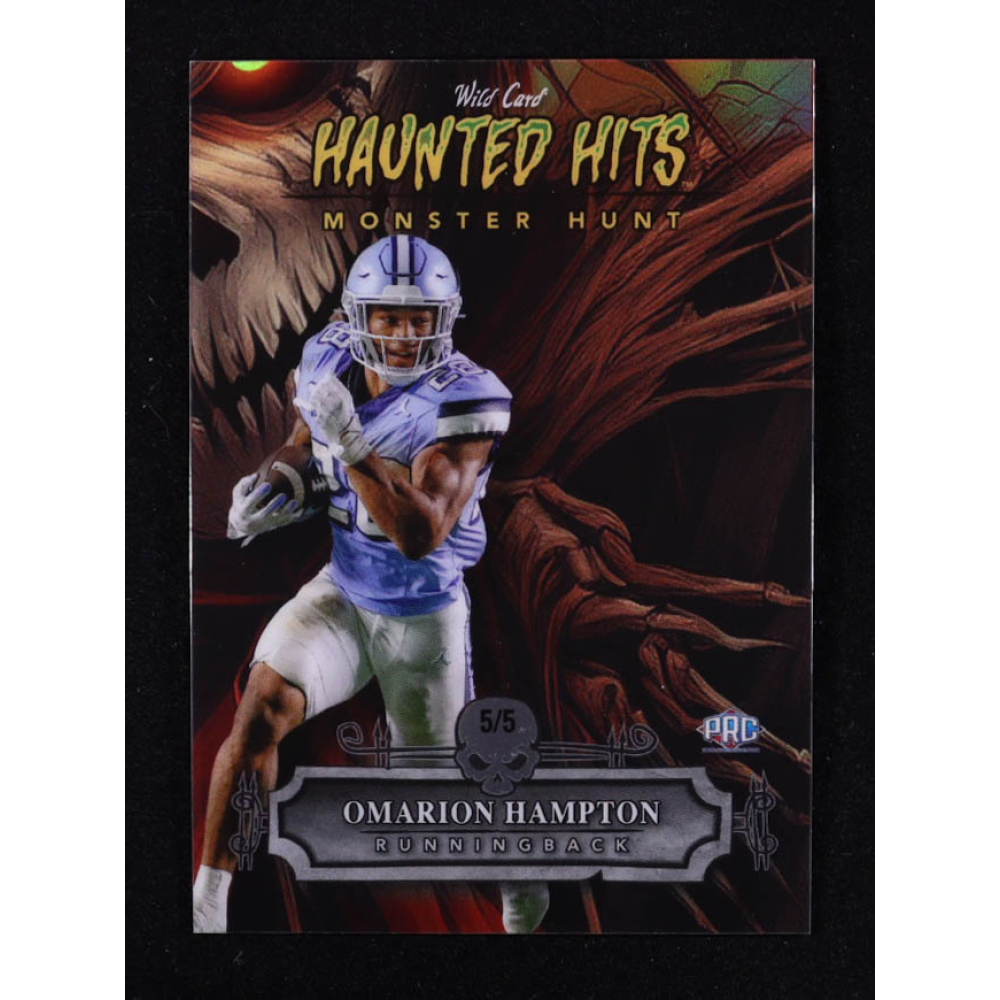 Omarion Hampton 2024 Wild Card Haunted Hits Monster Hunt Orange #HHSOH #5/5 RC at PristineAuction.com