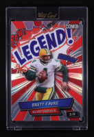 Brett Favre 2025 Wild Card Comix LEGEND! Silver Rainbow Foil #ACLRB-BF #2/2 at PristineAuction.com