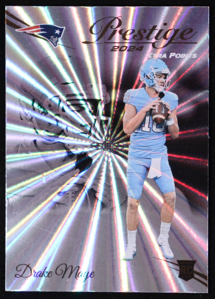 Drake Maye 2024 Prestige Xtra Points Sunburst #304 RC