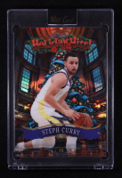 Stephen Curry 2025 Wild Card Holiday Hits Christmas Tree Hall Blue Rainbow Foil #HHE1-SC #1/5 at PristineAuction.com