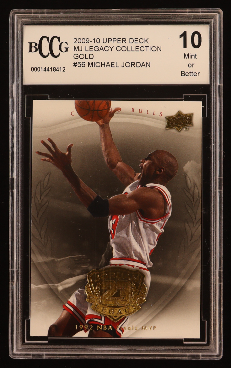 Michael Jordan 2009-10 Upper Deck Michael Jordan Legacy Collection Gold #56 (BCCG 10) at PristineAuction.com Michael Jordan 2009-10 Upper Deck Michael Jordan Legacy Collection Gold #56 (BCCG 10) at PristineAuction.com