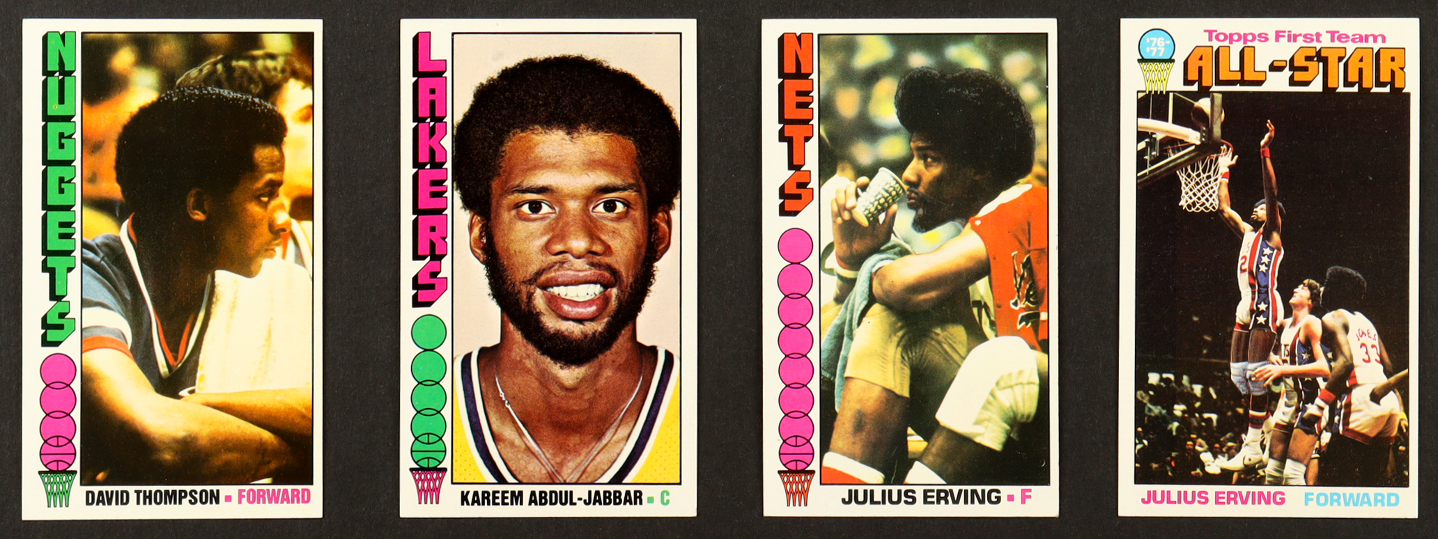 1976-77 Topps Basketball Complete Set of (144) Cards with Julius Erving #1, Kareem Abdul-Jabbar #100, David Thompson #110 RC, Kareem Abdul-Jabbar #126 AS at PristineAuction.com 1976-77 Topps Basketball Complete Set of (144) Cards with Julius Erving #1, Kareem Abdul-Jabbar #100, David Thompson #110 RC, Kareem Abdul-Jabbar #126 AS at PristineAuction.com