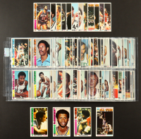 1976-77 Topps Basketball Complete Set of (144) Cards with Julius Erving #1, Kareem Abdul-Jabbar #100, David Thompson #110 RC, Kareem Abdul-Jabbar #126 AS at PristineAuction.com