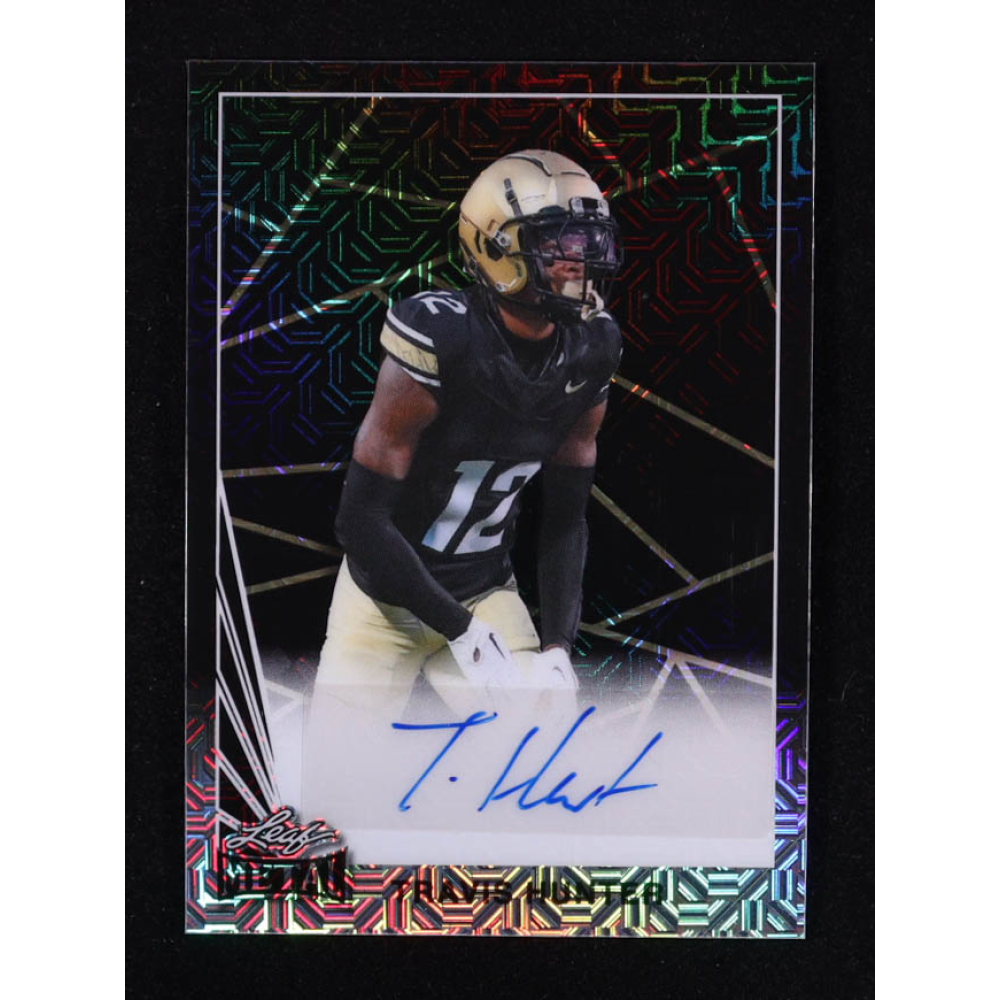 Travis Hunter 2024 Leaf Metal Collective '90 Autographs Gold Mojo #R90ATH3 #1/1 at PristineAuction.com