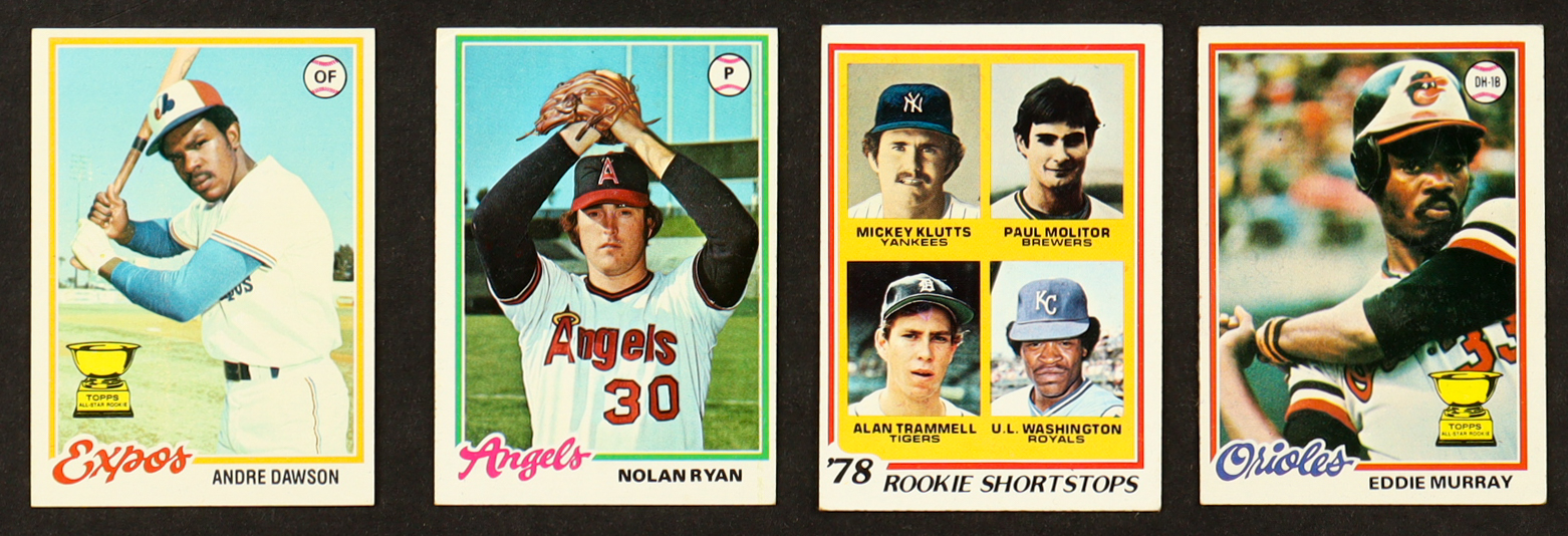 1978 Topps Baseball Complete Set of (726) Cards with Eddie Murray #36 RC, Rookie Shortstops #707, Nolan Ryan #400, Andre Dawson #72 at PristineAuction.com 1978 Topps Baseball Complete Set of (726) Cards with Eddie Murray #36 RC, Rookie Shortstops #707, Nolan Ryan #400, Andre Dawson #72 at PristineAuction.com