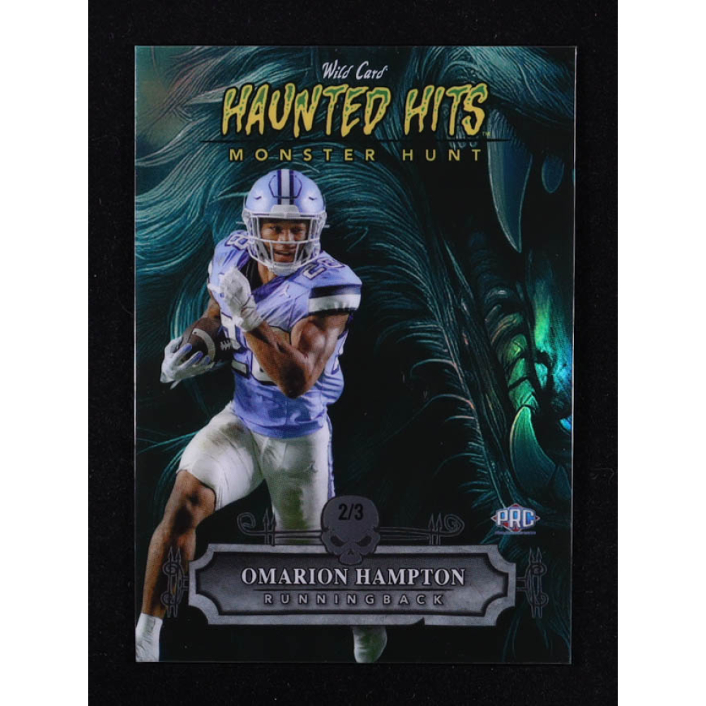 Omarion Hampton 2024 Wild Card Haunted Hits Monster Hunt Wolfman #HHWWOH RC #2/3 at PristineAuction.com