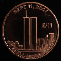 "September 11" Design 1 Oz. .999 Copper Bullion Round at PristineAuction.com