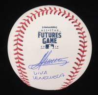 Andres Gimenez Signed OML 2018 All-Star Futures Game Logo Baseball Inscribed "Viva Venezuela" (JSA & USA SM) at PristineAuction.com