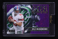 Eli Manning 2024 Wild Card QB1 On The Clock Purple Green Donut Circles #OCW-PL-EM2 #11/18 at PristineAuction.com