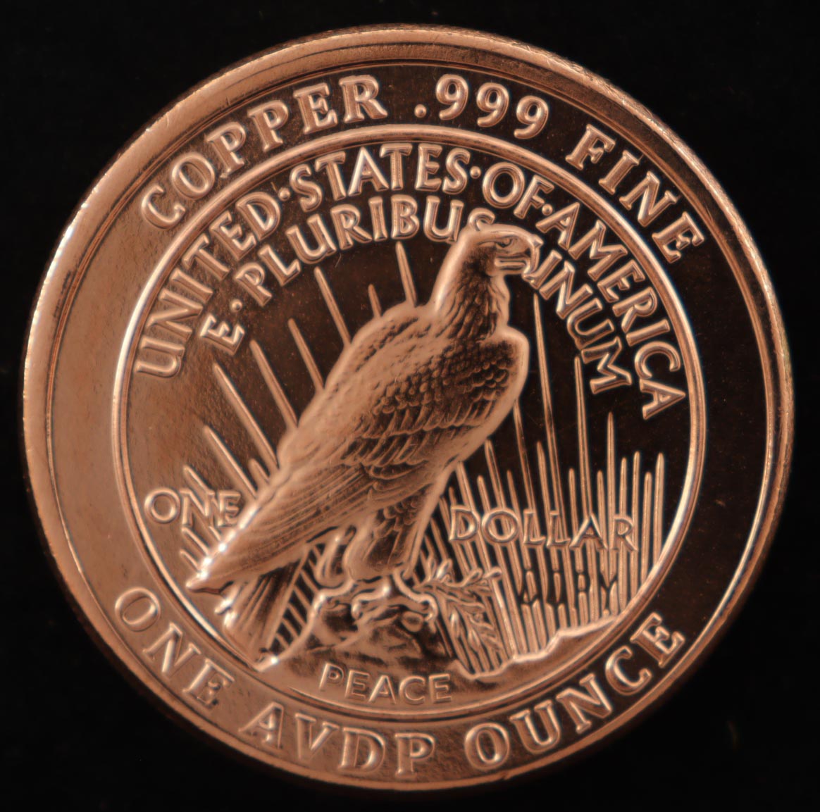 "Liberty Head" Design 1 Oz. .999 Copper Bullion Round at PristineAuction.com "Liberty Head" Design 1 Oz. .999 Copper Bullion Round at PristineAuction.com