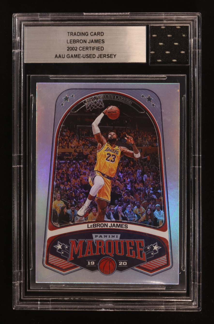 LeBron James 2019-20 Panini Chronicles #245 Marquee with Game Used Jersey Piece (BGS Authentic) at PristineAuction.com LeBron James 2019-20 Panini Chronicles #245 Marquee with Game Used Jersey Piece (BGS Authentic) at PristineAuction.com