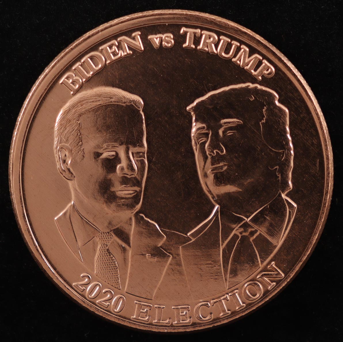 "2020 Election Biden vs Trump" Design 1 Oz. .999 Copper Bullion Round at PristineAuction.com "2020 Election Biden vs Trump" Design 1 Oz. .999 Copper Bullion Round at PristineAuction.com