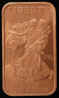 "Liberty" Design 1 Oz. .999 Copper Bullion Bar at PristineAuction.com