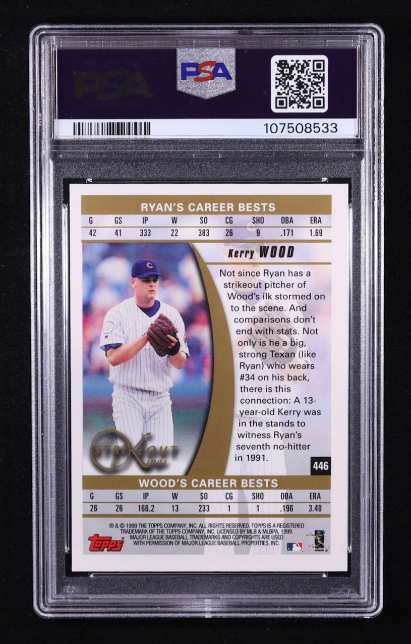 Kerry Wood 1999 Topps #446 SK (PSA 10) at PristineAuction.com Kerry Wood 1999 Topps #446 SK (PSA 10) at PristineAuction.com
