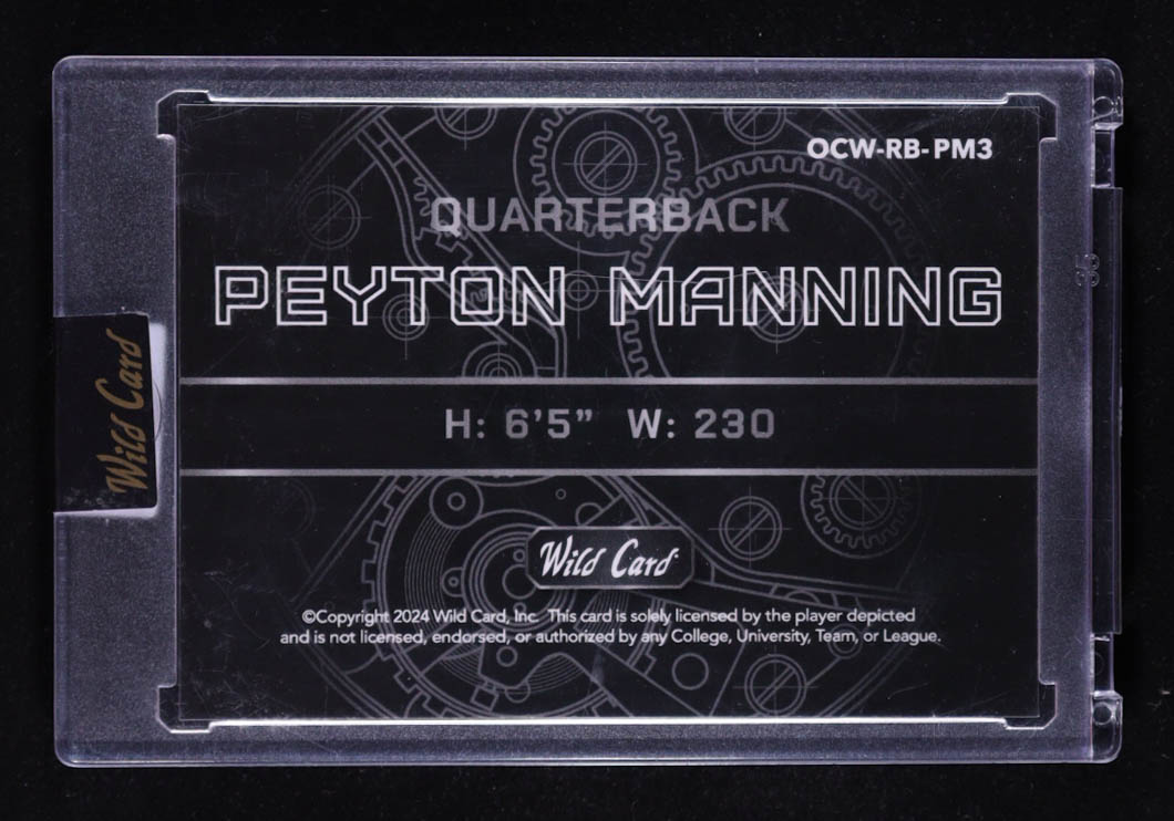 Peyton Manning 2024 Wild Card Qb 1 On The Clock #OCW-RB-PM3 #1/1 at PristineAuction.com Peyton Manning 2024 Wild Card Qb 1 On The Clock #OCW-RB-PM3 #1/1 at PristineAuction.com