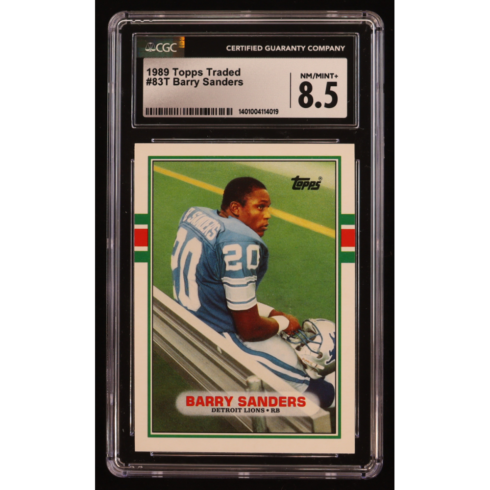 Barry Sanders 1989 Topps Traded #83T RC (CGC 8.5) at PristineAuction.com