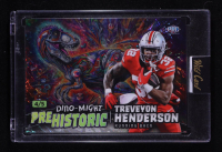 Treveyon Henderson 2024 Wild Card Alumination Dino-Might Pre-Historic Raptor Blue Island Foil #PHRAP2-TH #4/5 RC at PristineAuction.com