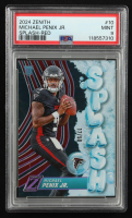 Michael Penix Jr. 2024 Zenith Splash Red #10 #17/50 RC (PSA 9) at PristineAuction.com