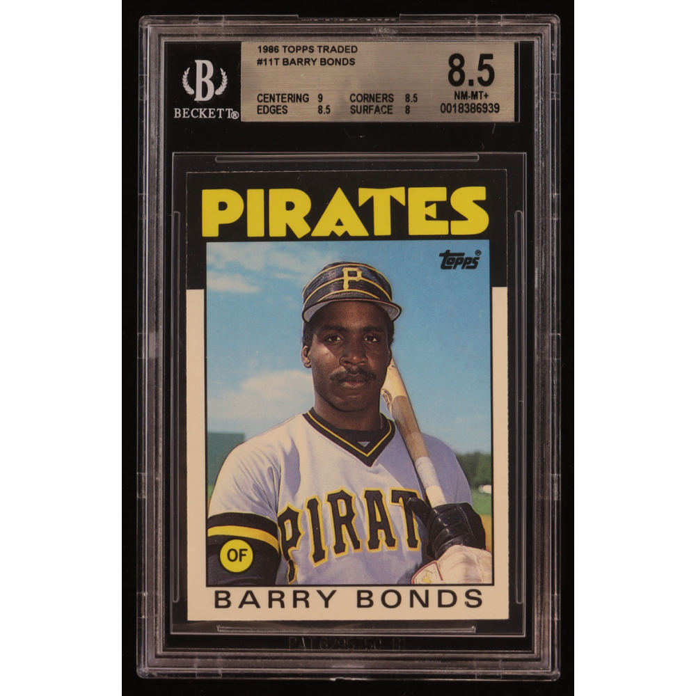 Barry Bonds 1986 Topps Traded #11T XRC RC (Beckett 8.5) at PristineAuction.com