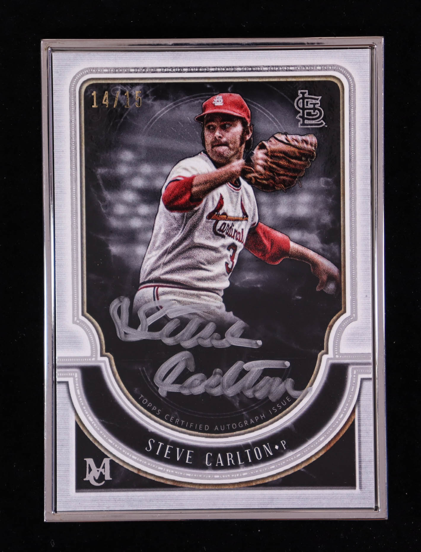 Steve Carlton 2018 Topps Museum Collection Museum Framed Autographs Silver #MFASC #14/15 at PristineAuction.com Steve Carlton 2018 Topps Museum Collection Museum Framed Autographs Silver #MFASC #14/15 at PristineAuction.com