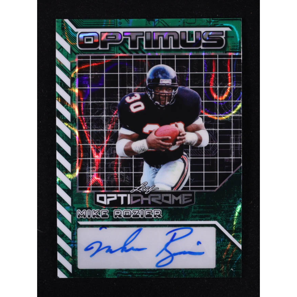 Mike Rozier 2025 Leaf Optichrome Optimus Autographs Green Lava #OAMR1 #2/6 at PristineAuction.com