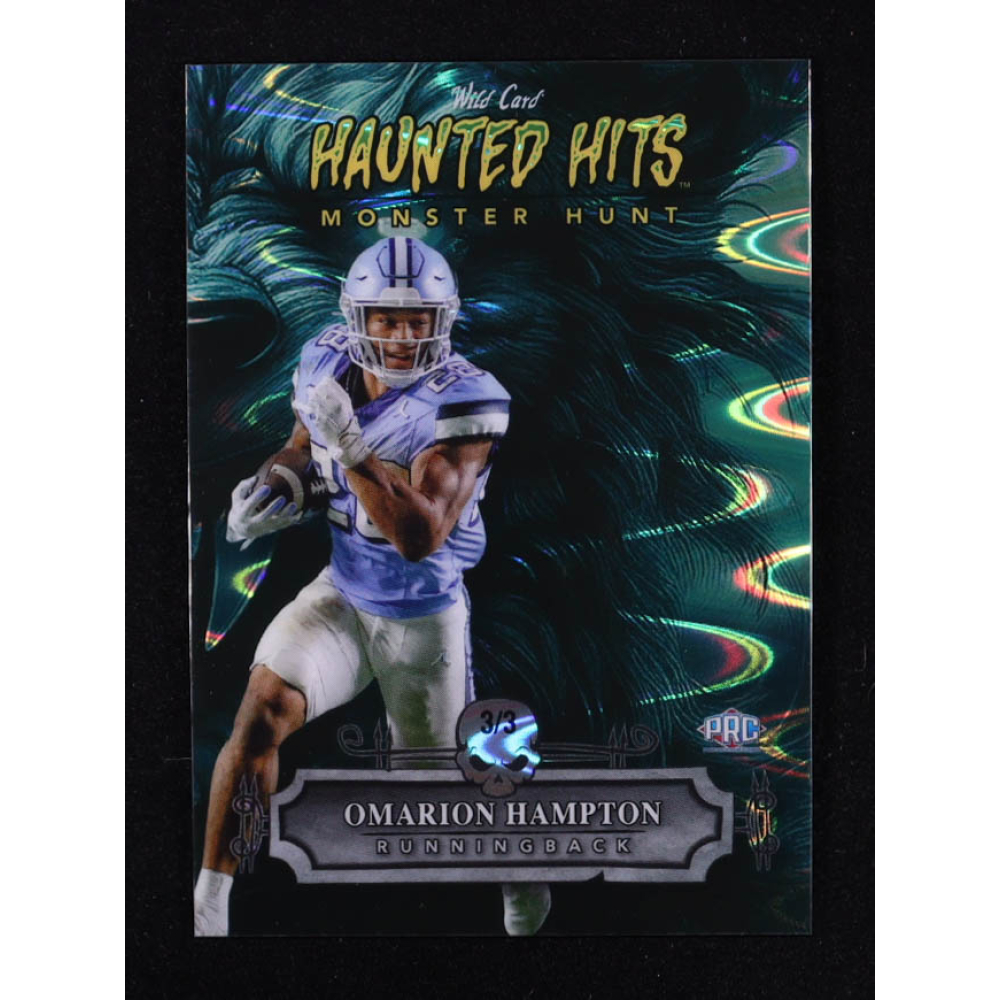 Omarion Hampton 2024 Wild Card Haunted Hits Monster Hunt Wolfman Lava #HHWWOH #3/3 RC at PristineAuction.com