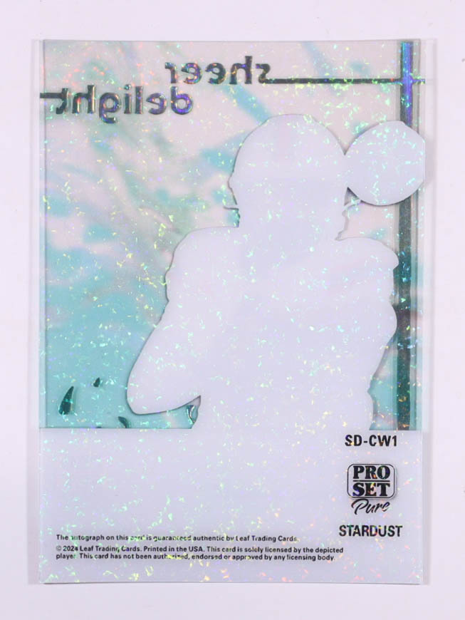 Cameron Ward 2024 Pro Set Pure Sheer Delight Autographs Green Stardust #SDCW1 #2/5 RC at PristineAuction.com Cameron Ward 2024 Pro Set Pure Sheer Delight Autographs Green Stardust #SDCW1 #2/5 RC at PristineAuction.com