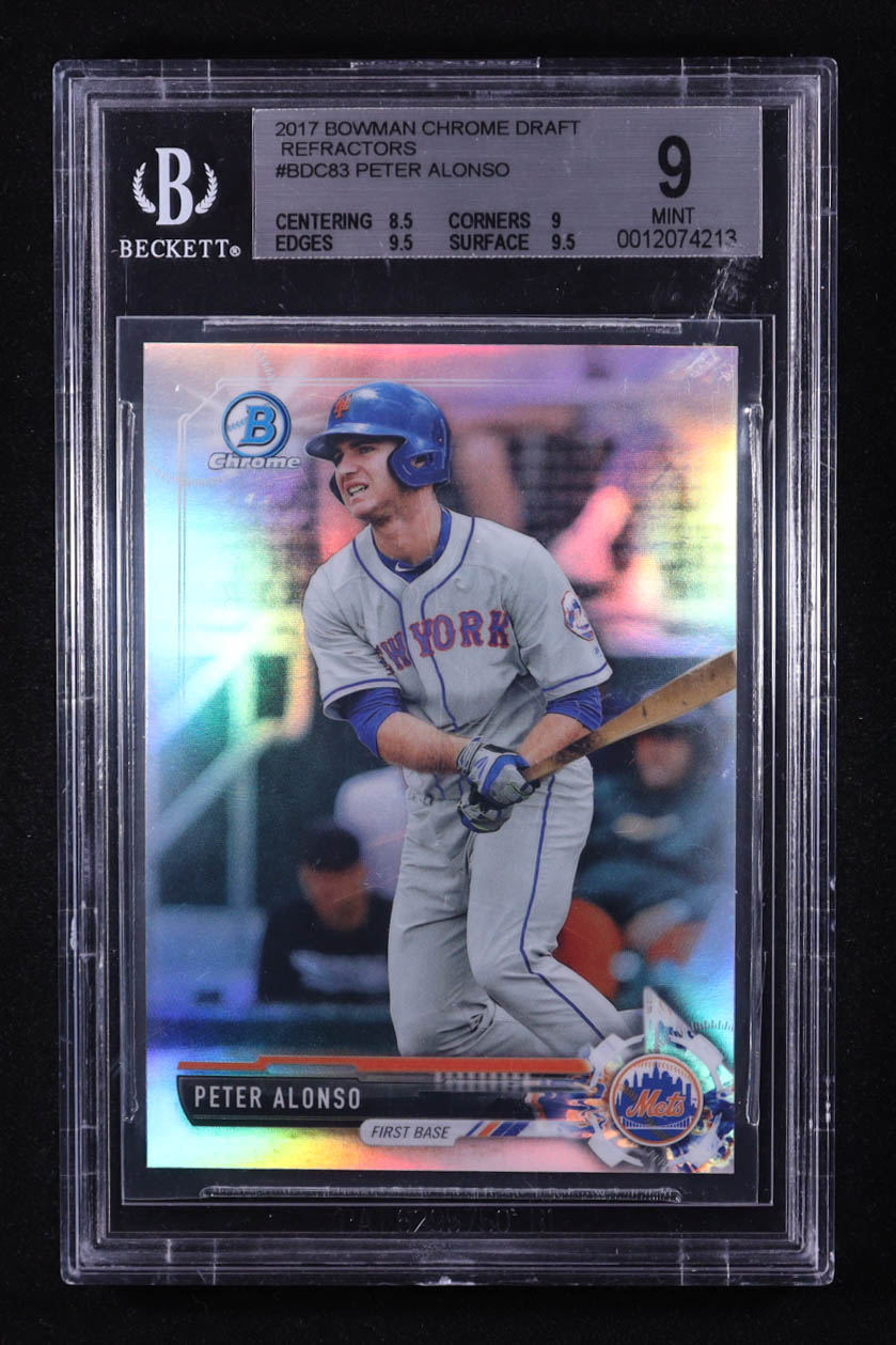 Peter Alonso 2017 Bowman Chrome Draft Refractors #BDC83 RC (BGS 9) at PristineAuction.com Peter Alonso 2017 Bowman Chrome Draft Refractors #BDC83 RC (BGS 9) at PristineAuction.com
