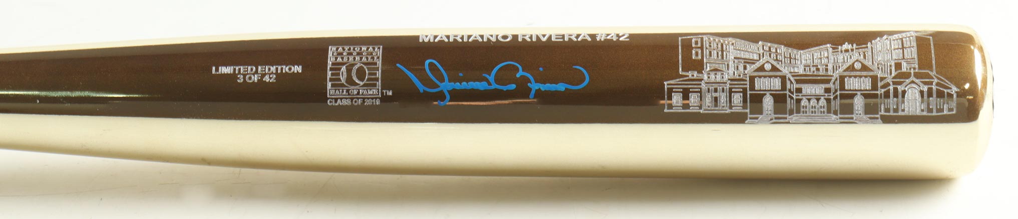 Mariano Rivera Signed LE 2019 Hall of Fame Gold Chrome Baseball Bat (Beckett) at PristineAuction.com Mariano Rivera Signed LE 2019 Hall of Fame Gold Chrome Baseball Bat (Beckett) at PristineAuction.com
