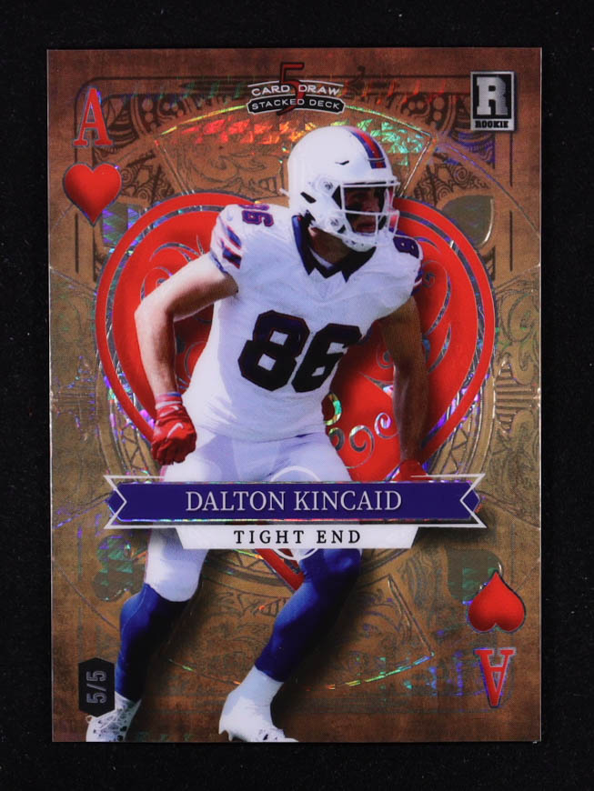 Dalton Kincaid 2023 Wild Card 5 Card Draw Stacked Deck Gold Hyper #SDDK RC #5/5 at PristineAuction.com Dalton Kincaid 2023 Wild Card 5 Card Draw Stacked Deck Gold Hyper #SDDK RC #5/5 at PristineAuction.com