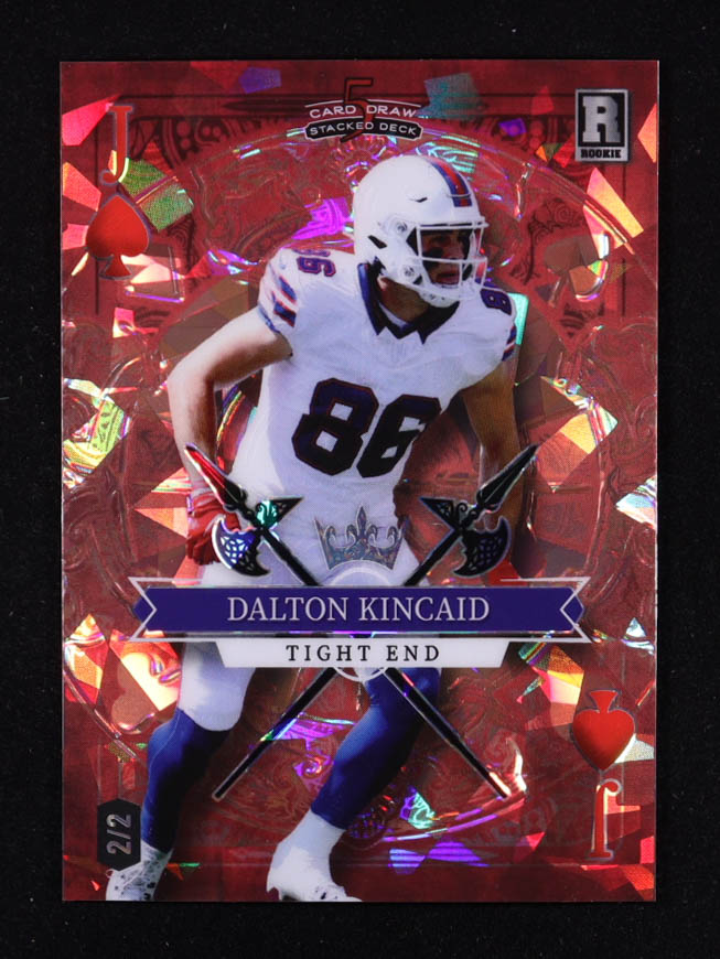 Dalton Kincaid 2023 Wild Card 5 Card Draw Stacked Deck Red Crystal #SDDK RC #2/2 at PristineAuction.com Dalton Kincaid 2023 Wild Card 5 Card Draw Stacked Deck Red Crystal #SDDK RC #2/2 at PristineAuction.com