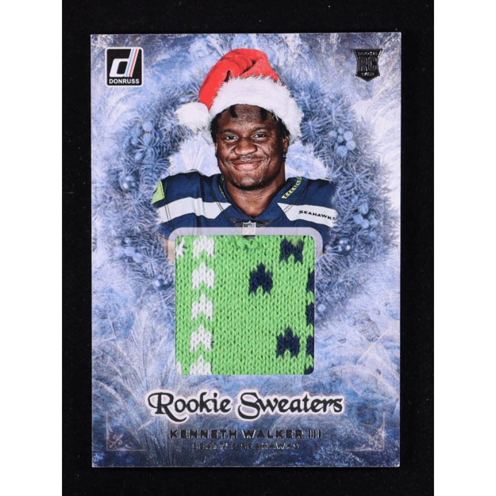 Kenneth Walker III 2022 Donruss Rookie Holiday Sweaters #18 RC at PristineAuction.com