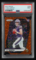 JJ McCarthy 2024 Panini Prizm Prizms Lazer #400 RC (PSA 9) at PristineAuction.com
