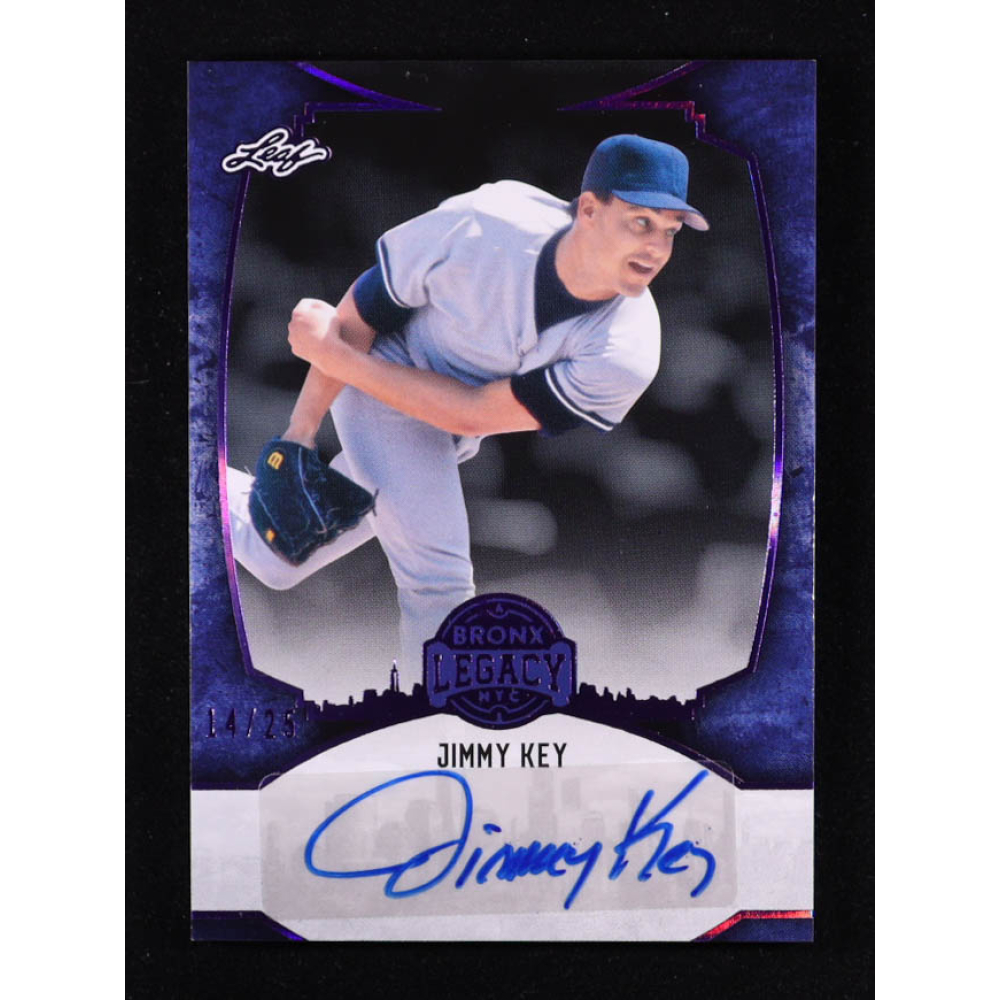 Jimmy Key 2024 Leaf A Bronx Legacy Autographs Purple Spectrum #BAJK1 #14/25 at PristineAuction.com