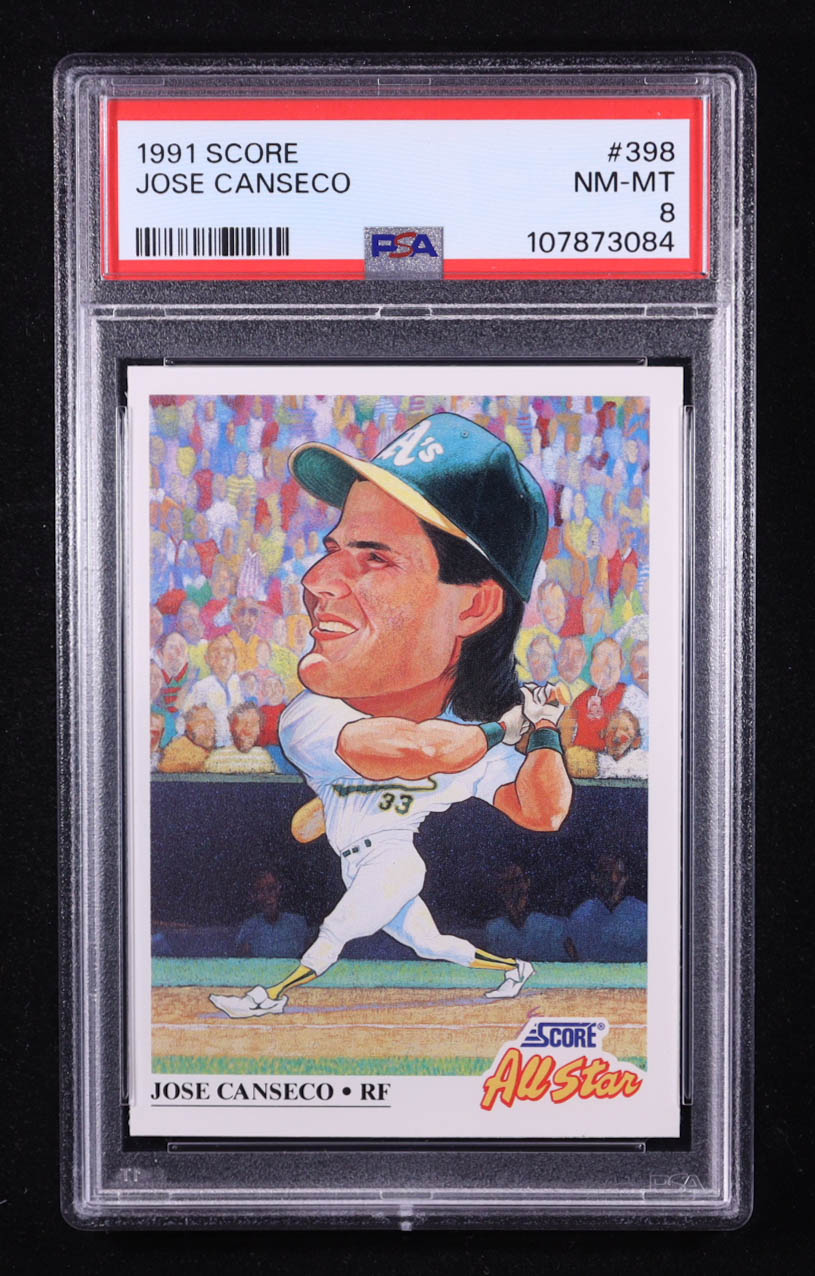 Jose Canseco 1991 Score #398 AS (PSA 8) at PristineAuction.com Jose Canseco 1991 Score #398 AS (PSA 8) at PristineAuction.com