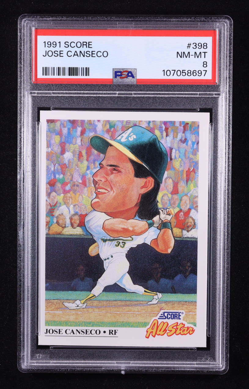 Jose Canseco 1991 Score #398 AS (PSA 8) at PristineAuction.com Jose Canseco 1991 Score #398 AS (PSA 8) at PristineAuction.com